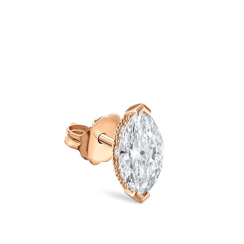 Marquise Diamond Stud Earring