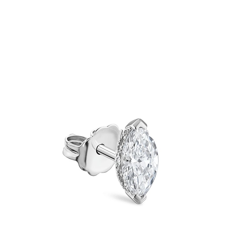 Marquise Diamond Stud Earring