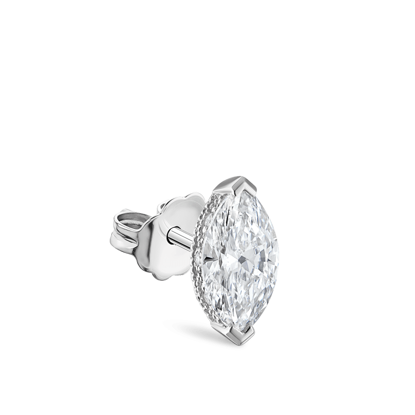 Marquise Diamond Stud Earring