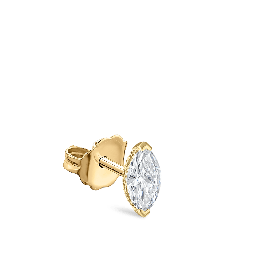 Marquise Diamond Stud Earring