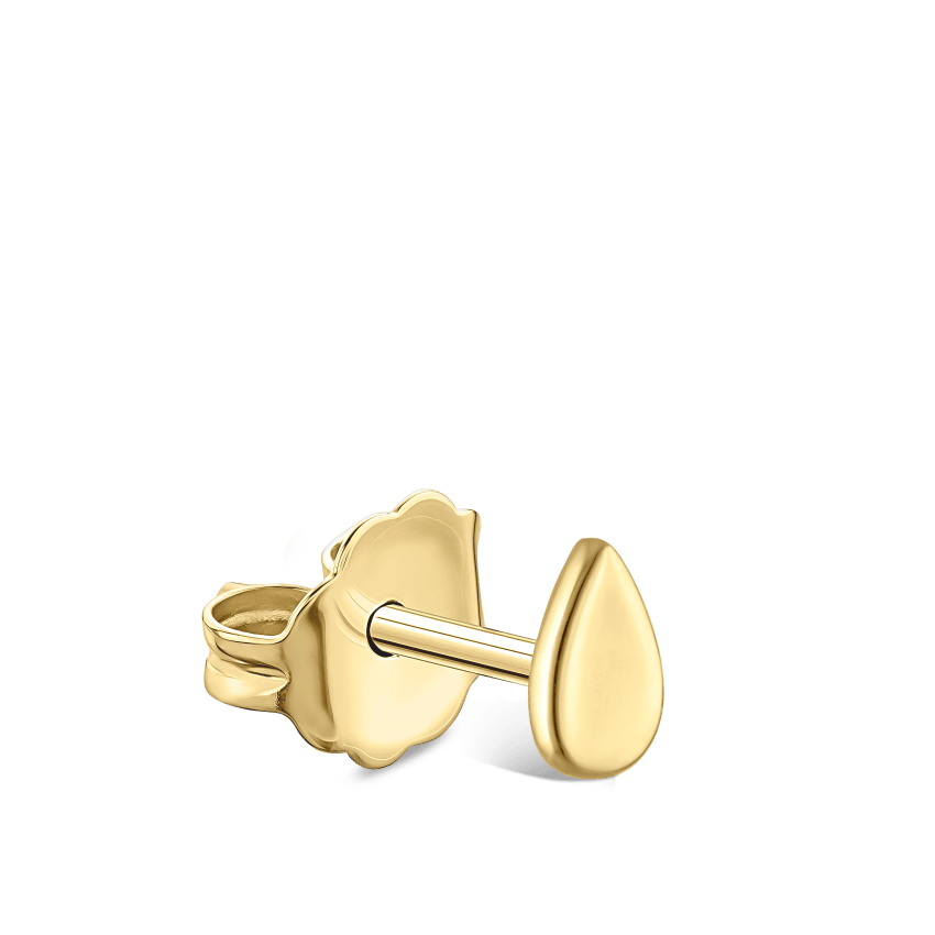 Plain Pear Stud Earring