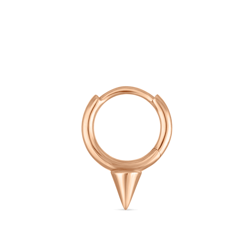 Single Short Spike Hoop Earring (Non-Rotating)