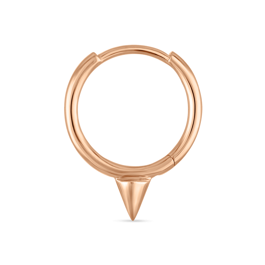 Single Short Spike Hoop Earring (Non-Rotating)