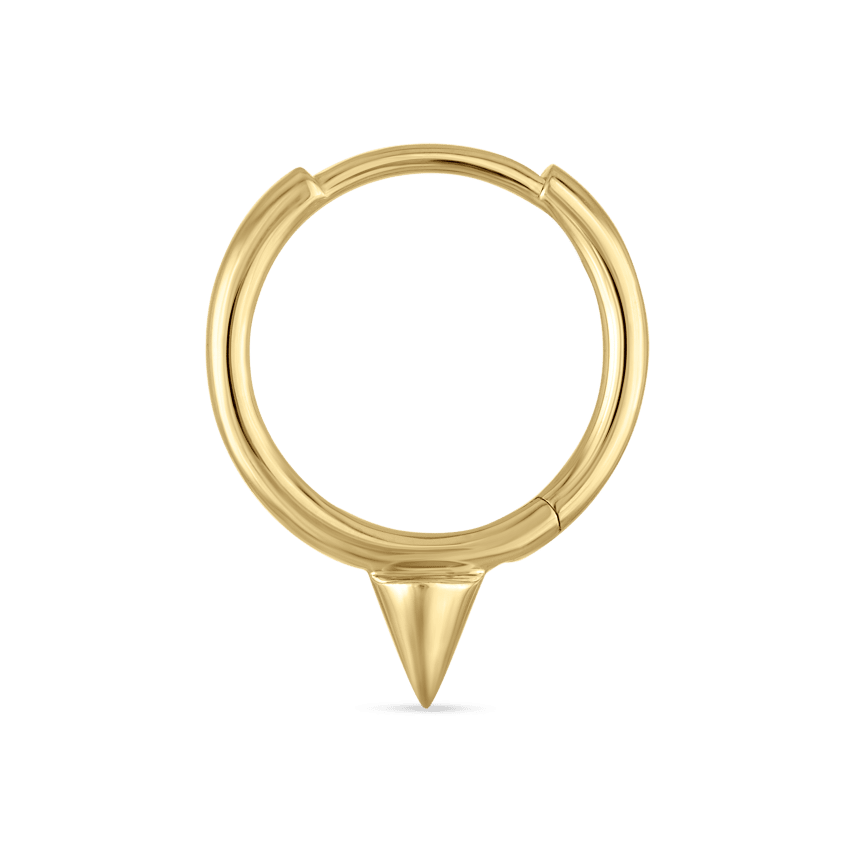 Single Short Spike Hoop Earring (Non-Rotating)