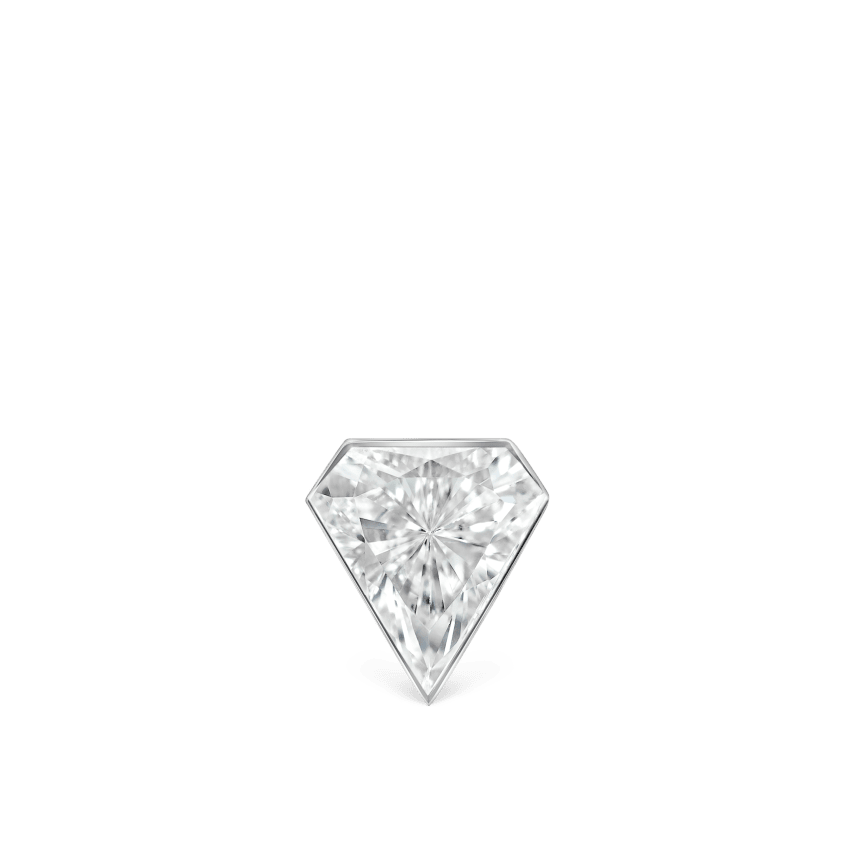 Invisible Set Diamond Silhouette Stud Earring