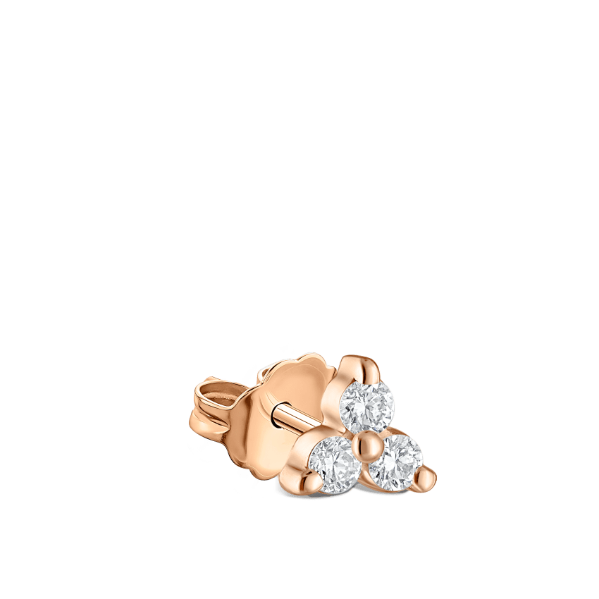 Diamond Trinity Stud Earring