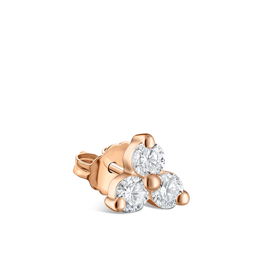Diamond Trinity Stud Earring