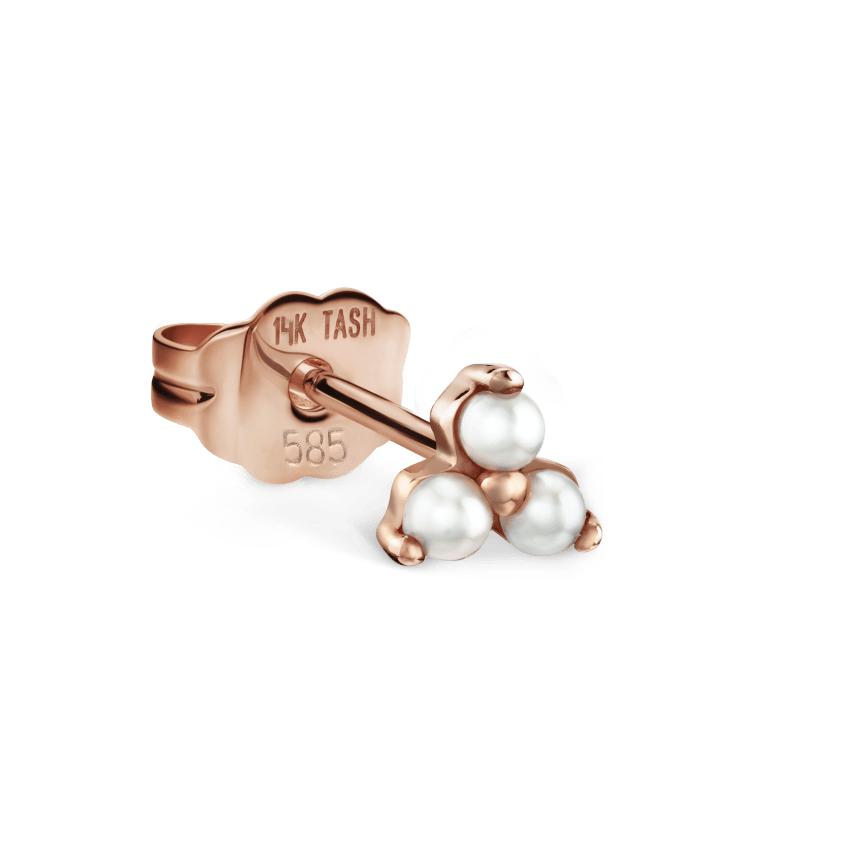 Pearl Trinity Stud Earring