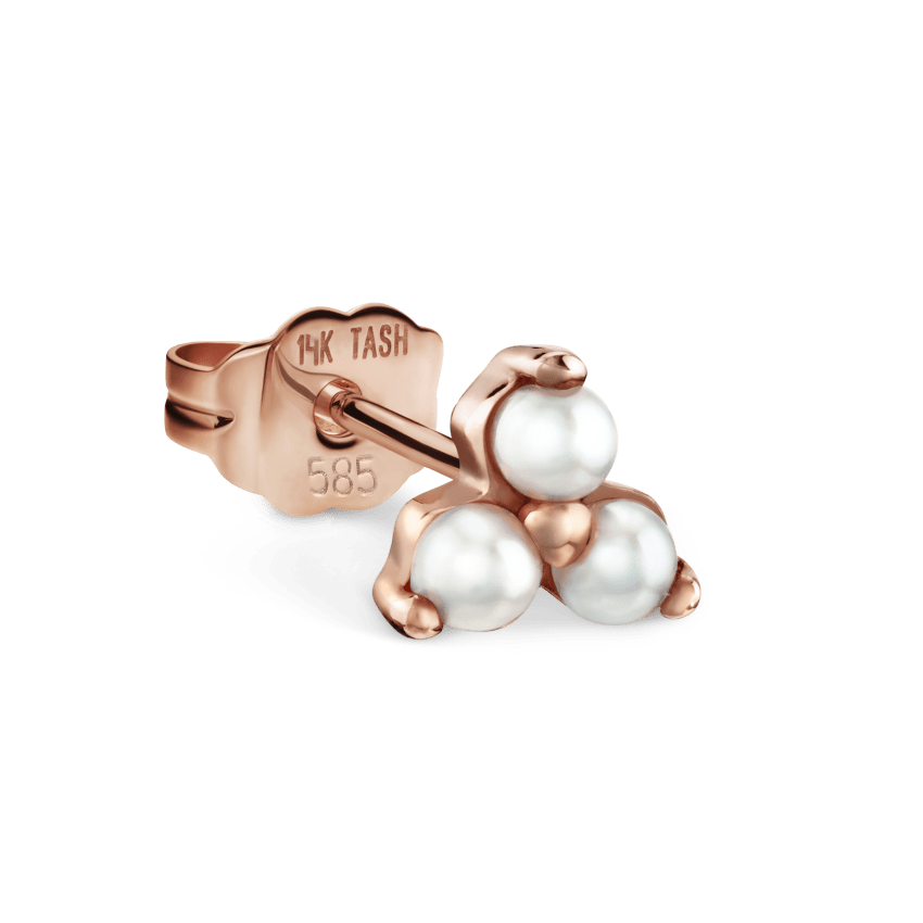 Pearl Trinity Stud Earring