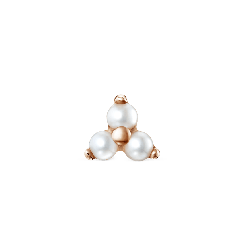 Pearl Trinity Stud Earring