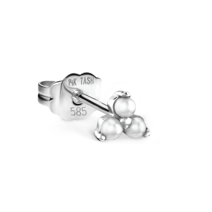 Pearl Trinity Stud Earring