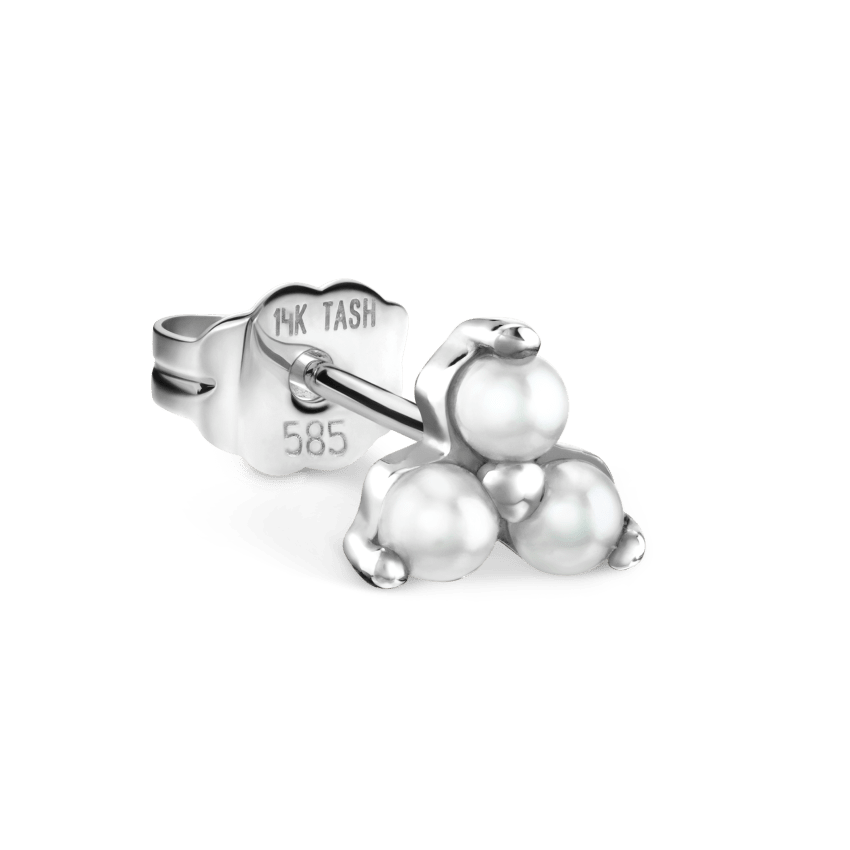 Pearl Trinity Stud Earring
