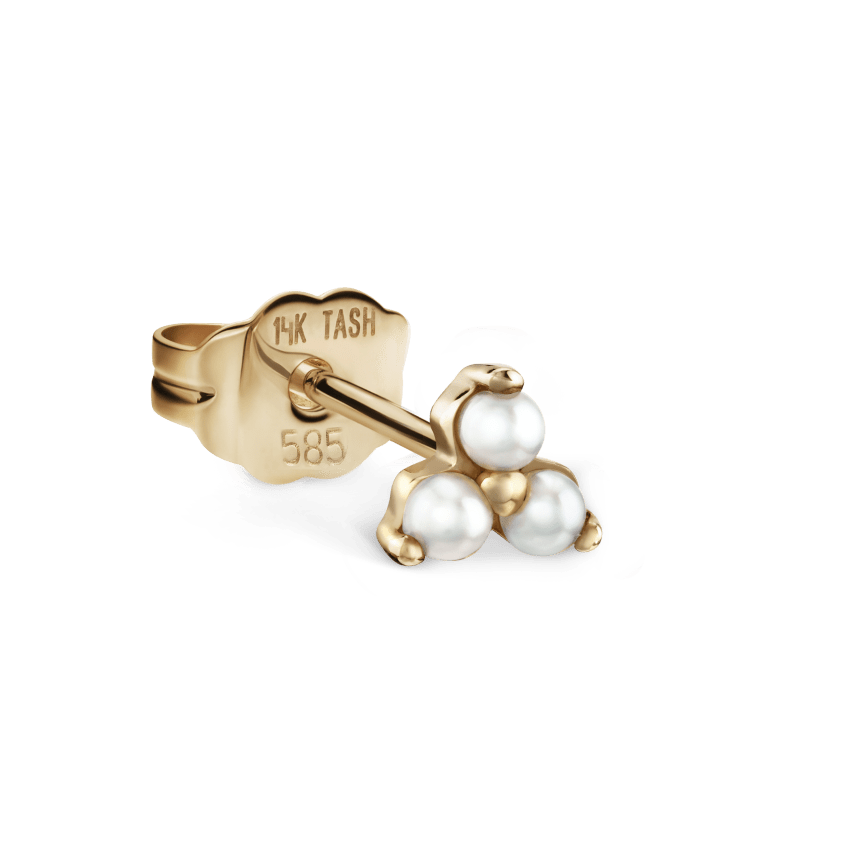 Pearl Trinity Stud Earring