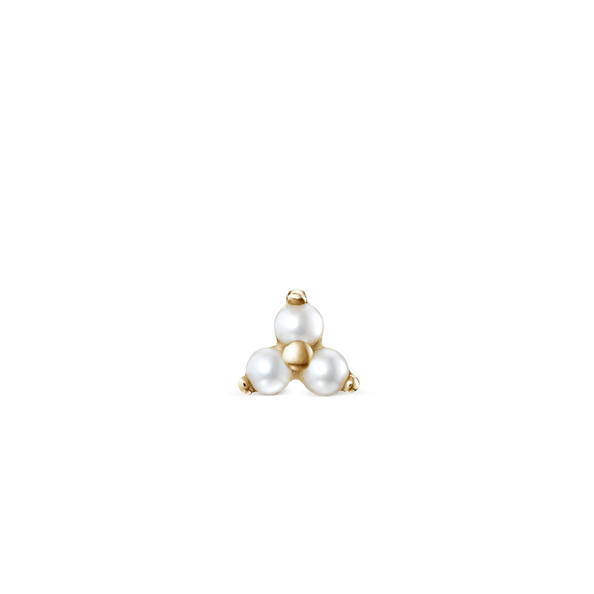 Pearl Trinity Stud Earring