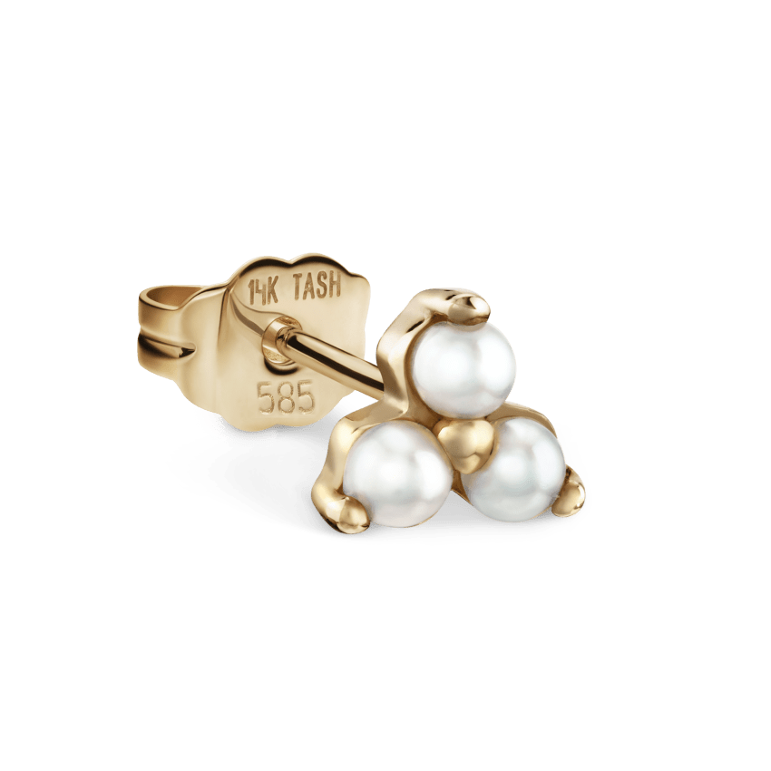 Pearl Trinity Stud Earring