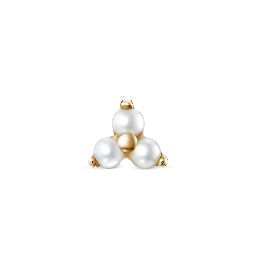 Pearl Trinity Stud Earring