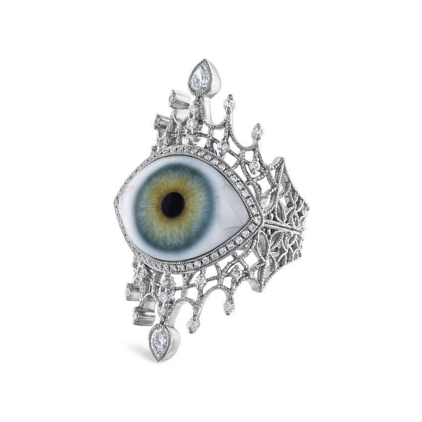 Diamond Crown Eye Finger Ring