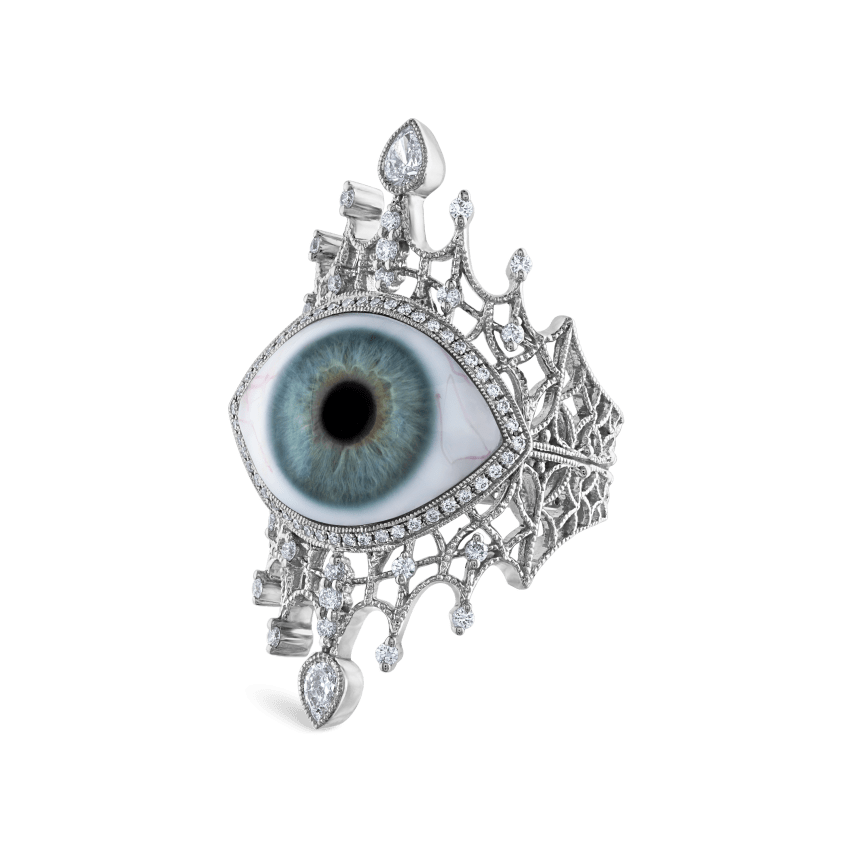 Diamond Crown Eye Finger Ring