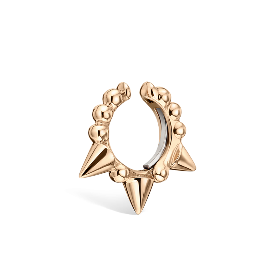 Granulated Triple Short Spike Tash Cuff Earring