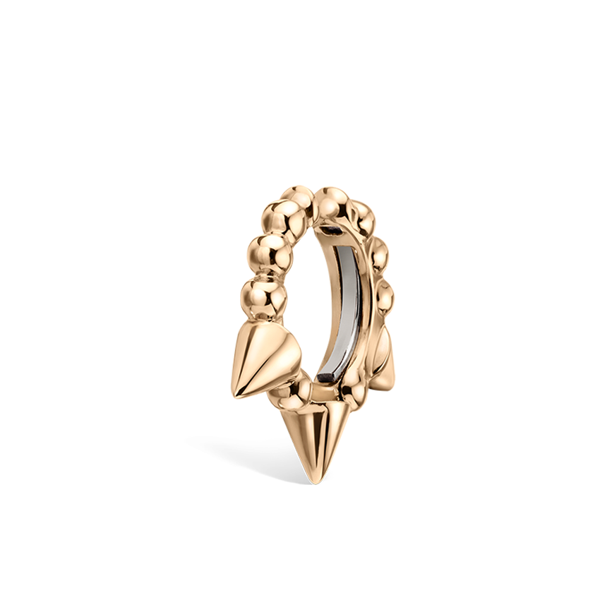Granulated Triple Short Spike Tash Cuff Earring