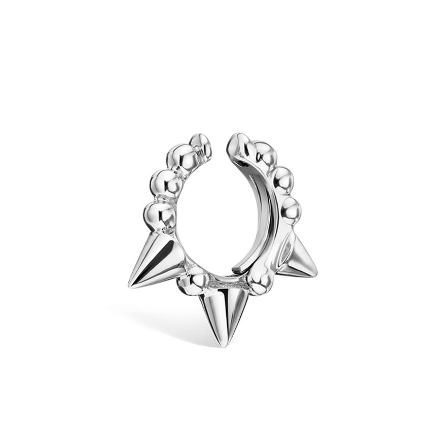 Granulated Triple Short Spike Tash Cuff Earring