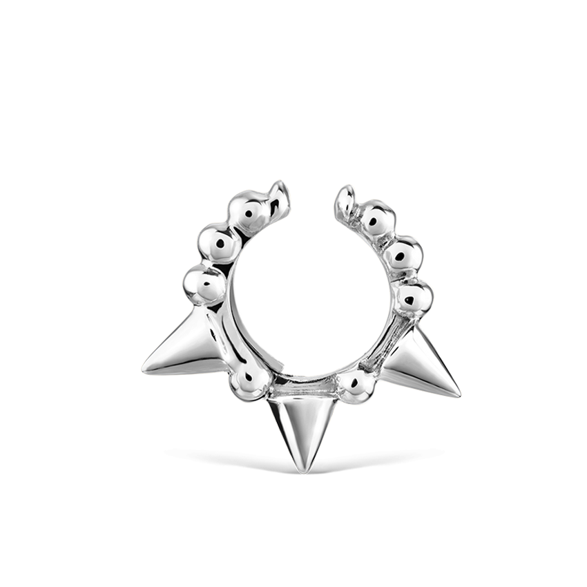 Granulated Triple Short Spike Tash Cuff Earring