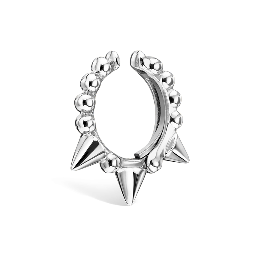 Granulated Triple Short Spike Tash Cuff Earring