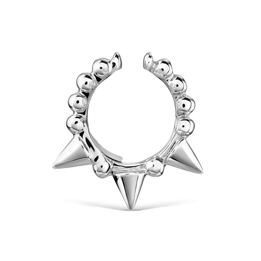 Granulated Triple Short Spike Tash Cuff Earring