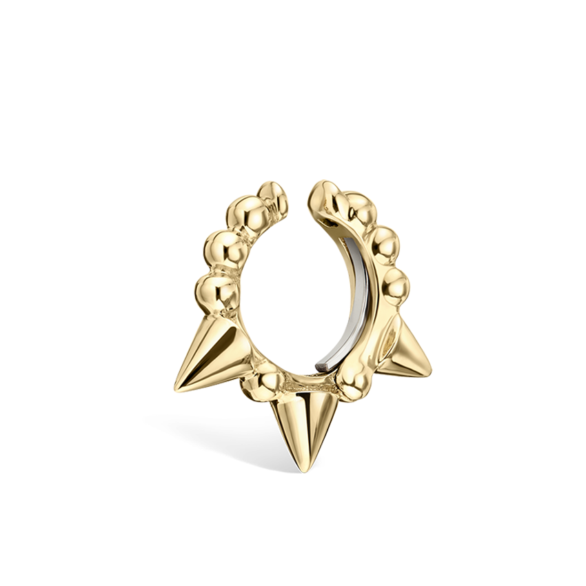 Granulated Triple Short Spike Tash Cuff Earring
