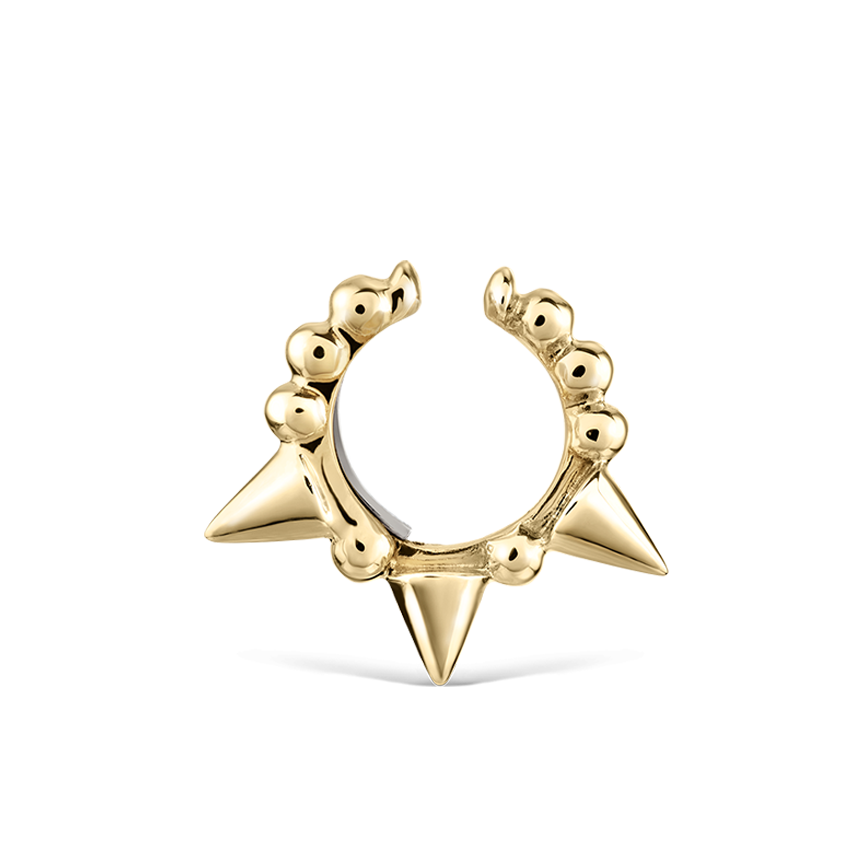 Granulated Triple Short Spike Tash Cuff Earring