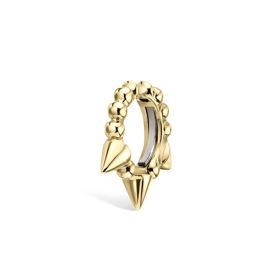 Granulated Triple Short Spike Tash Cuff Earring