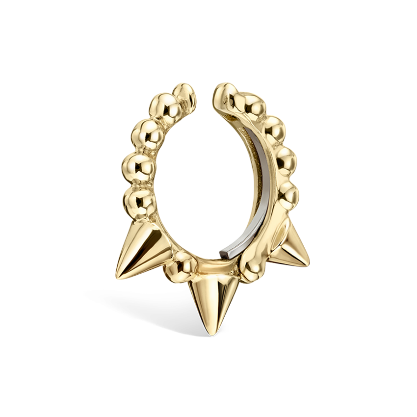 Granulated Triple Short Spike Tash Cuff Earring