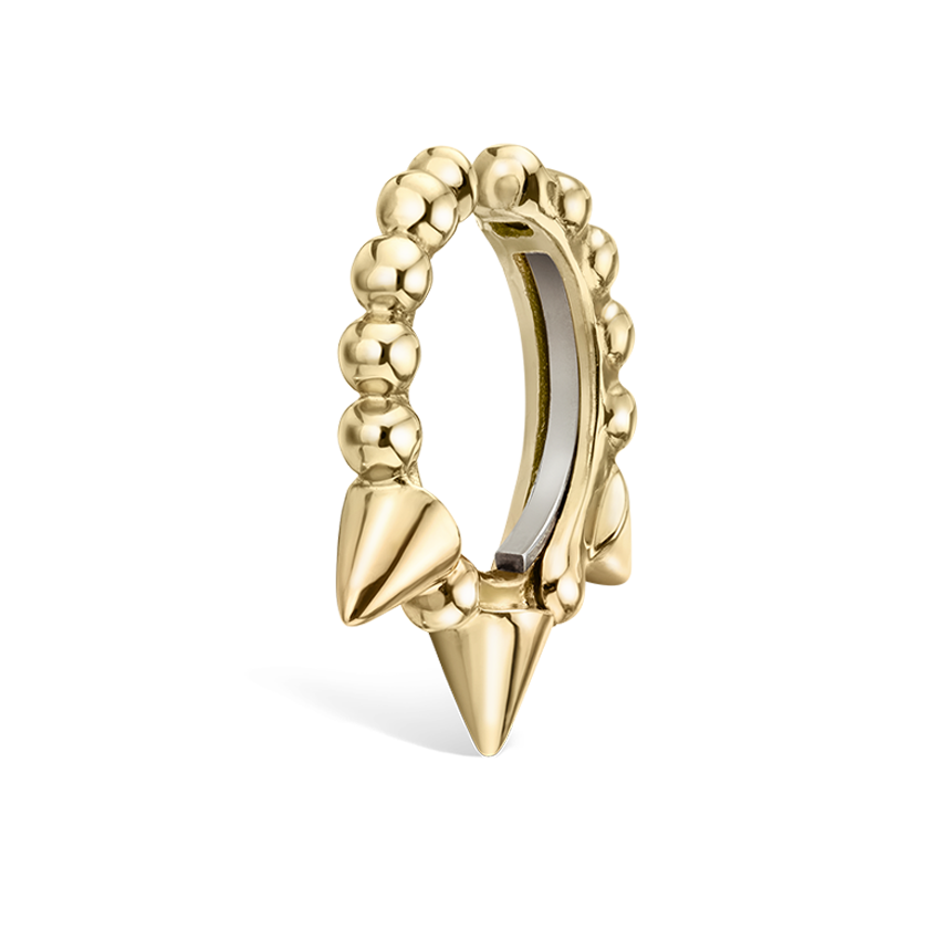 Granulated Triple Short Spike Tash Cuff Earring