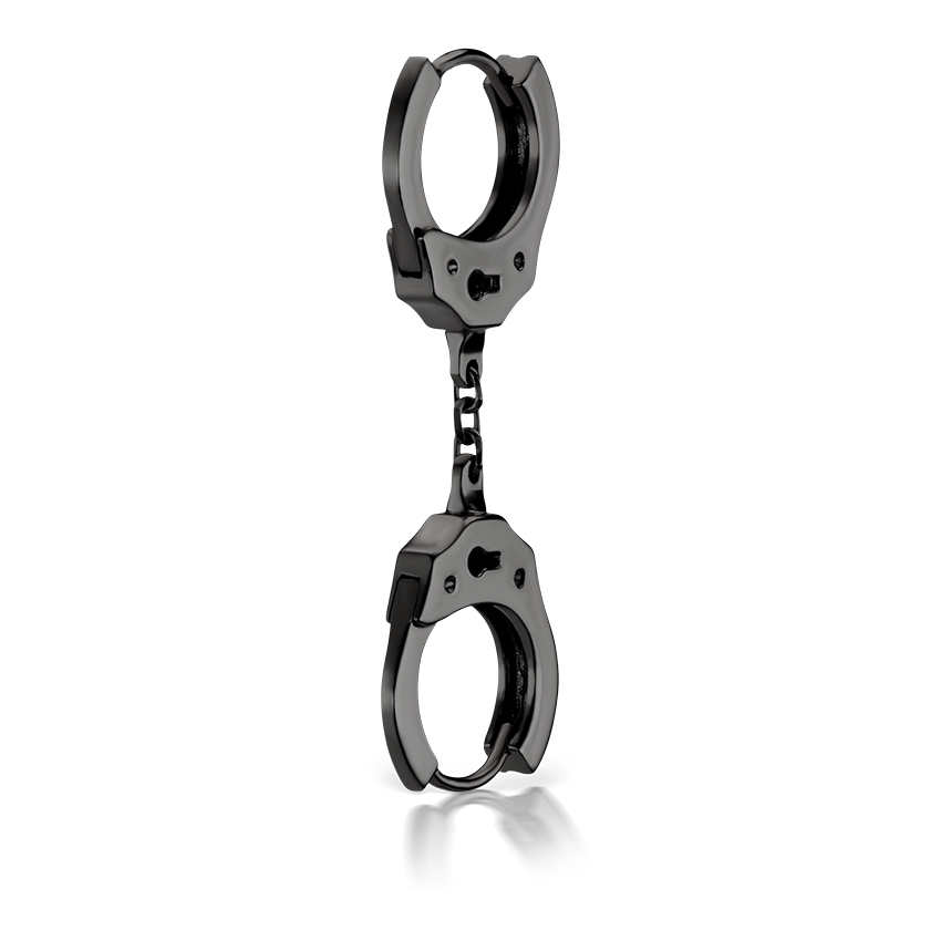 Handcuff Hoop Earring with Short Chain