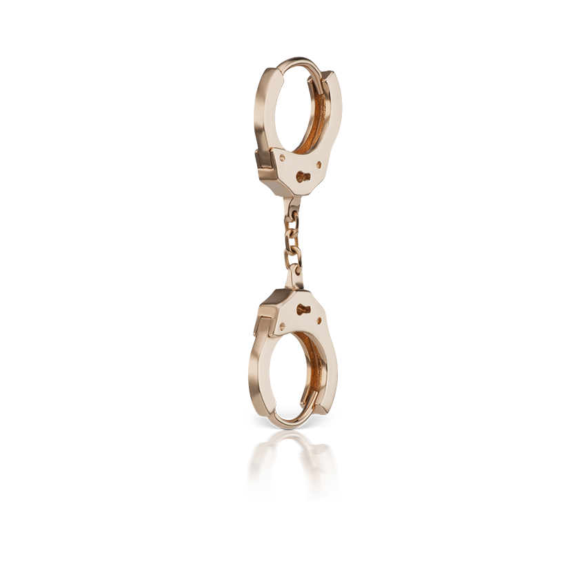 Handcuff Hoop Earring with Short Chain