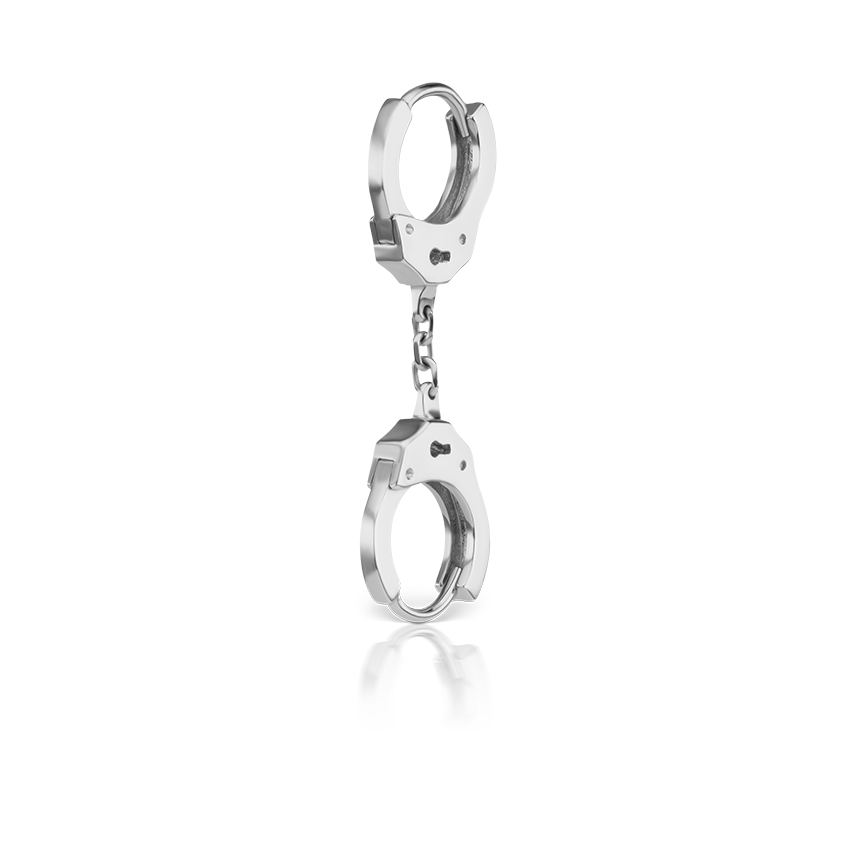 Handcuff Hoop Earring with Short Chain