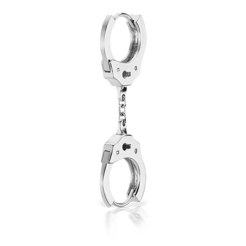 Handcuff Hoop Earring with Short Chain