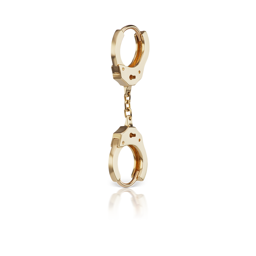 Handcuff Hoop Earring with Short Chain