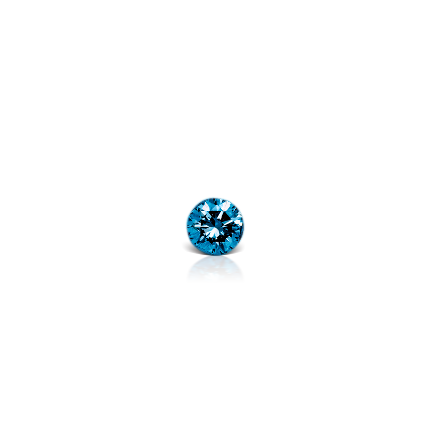 Invisible Set Blue Diamond Threaded Stud Earring With Titanium Backing