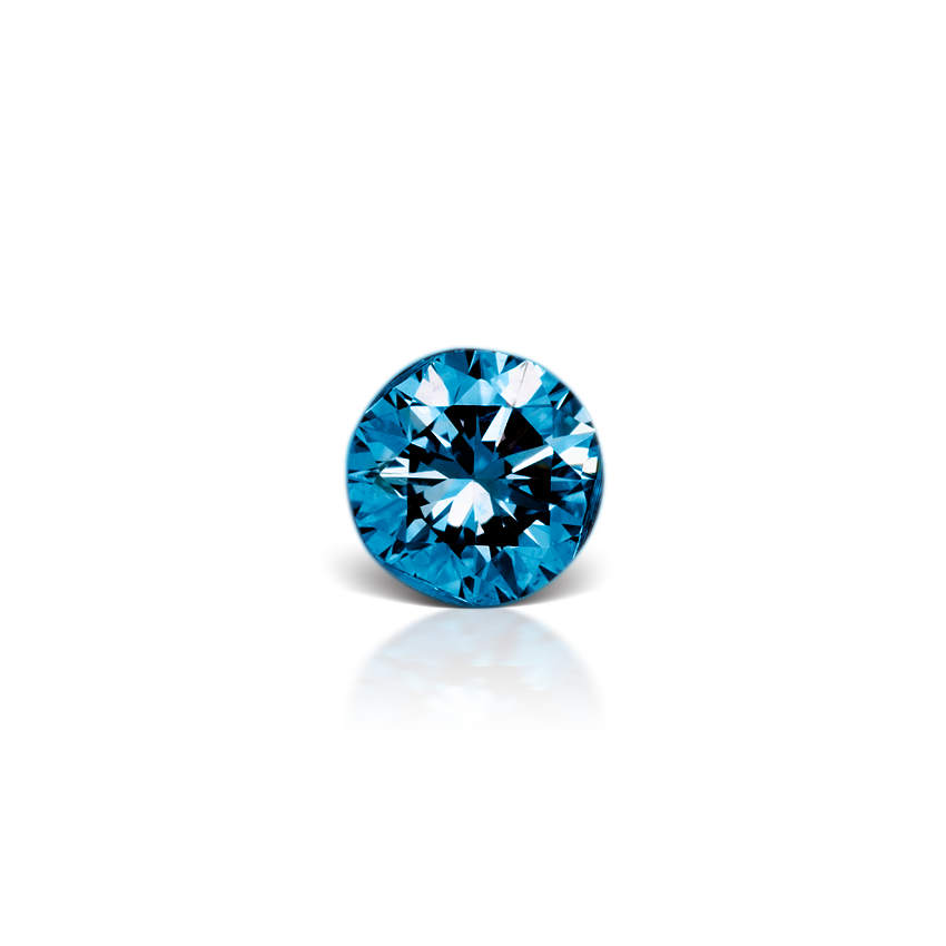 Invisible Set Blue Diamond Threaded Stud Earring With Titanium Backing
