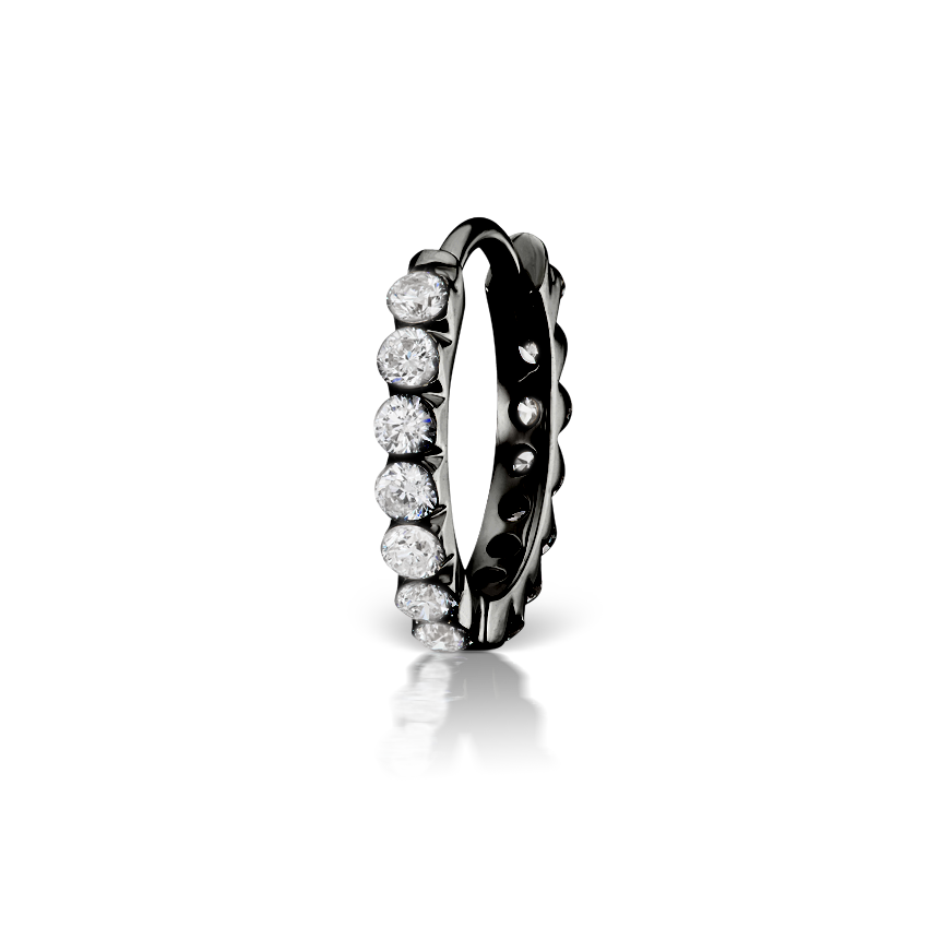Invisible Set Diamond Eternity Hoop Earring