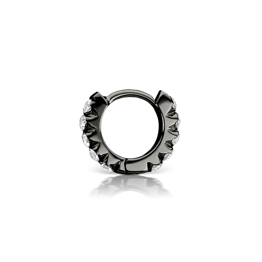 Invisible Set Diamond Eternity Hoop Earring