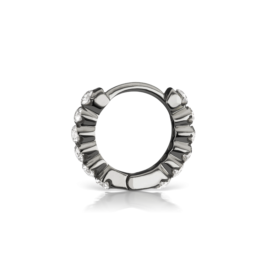 Invisible Set Diamond Eternity Hoop Earring