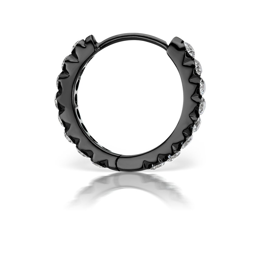 Invisible Set Diamond Eternity Hoop Earring