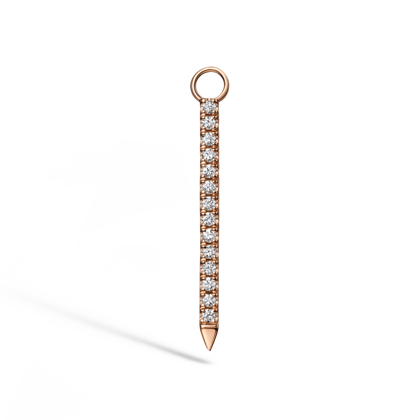 Black and White Diamond Eternity Bar Charm