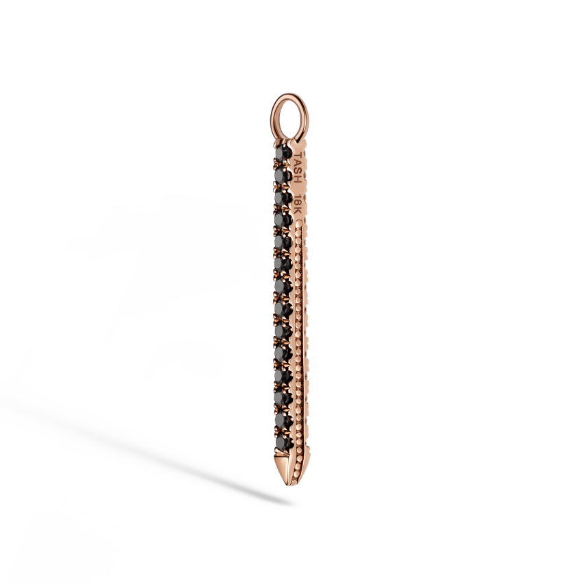Black and White Diamond Eternity Bar Charm