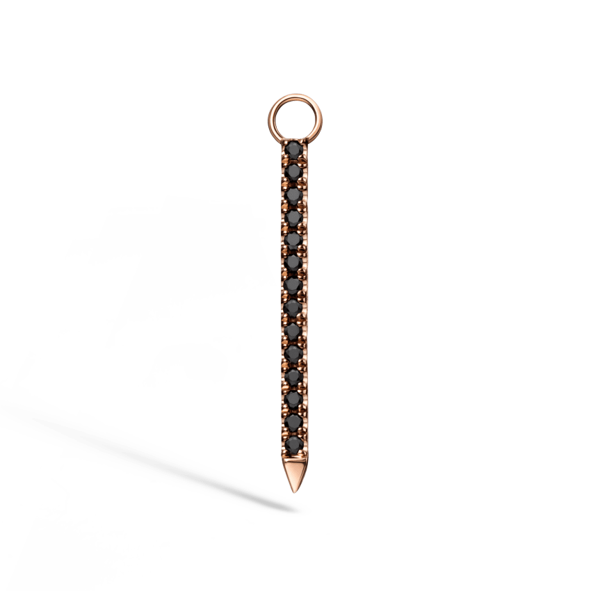 Black and White Diamond Eternity Bar Charm