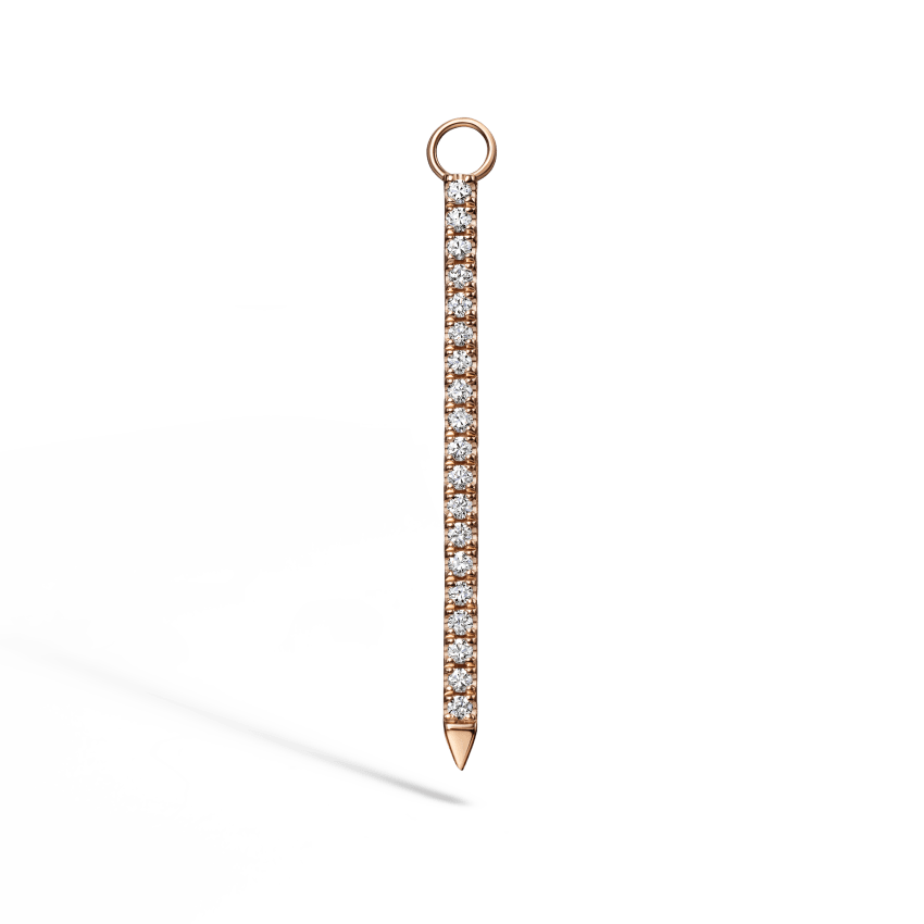 Black and White Diamond Eternity Bar Charm