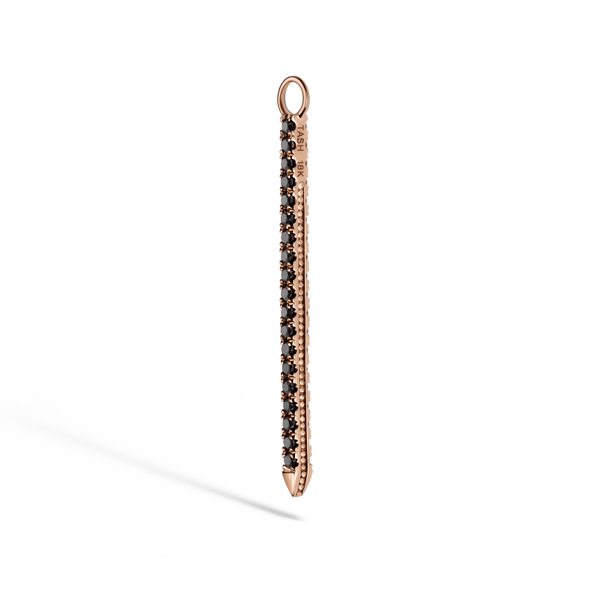 Black and White Diamond Eternity Bar Charm
