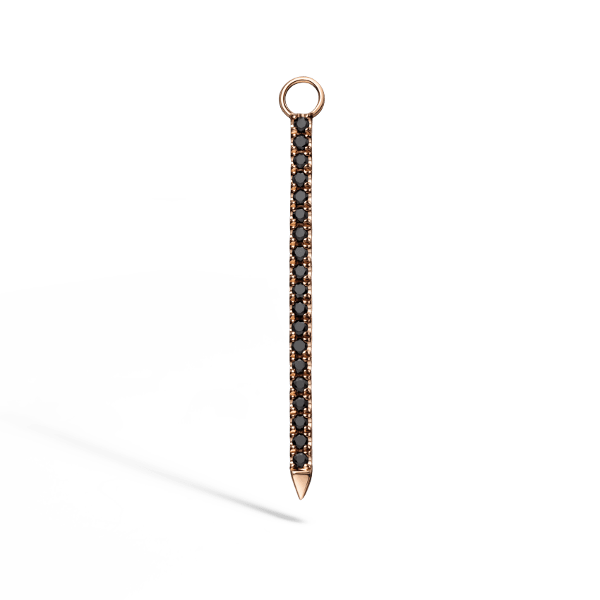Black and White Diamond Eternity Bar Charm